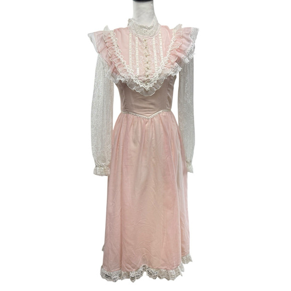 Gunne Sax | Dresses | Gunne Sax Vintage Prairie Dress Size 7 Xs White ...